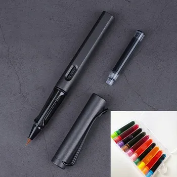 Elegantní pero na kaligrafii s měkkým štětcem - Inkoust Matte Black-10