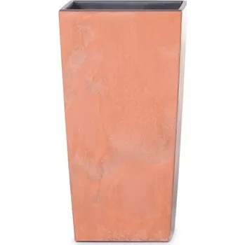 Květináč PROSPERPLAST Květináč - URBI SQUARE Beton Effect Rozměr: 19,5x19,5 cm, Barva: terakotová