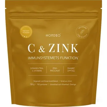 Doplněk stravy Nordbo vitamin C and Zink 150 g citron