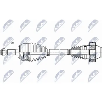 Hřídel nápravy Hnací hřídel NTY NPW-AU-025