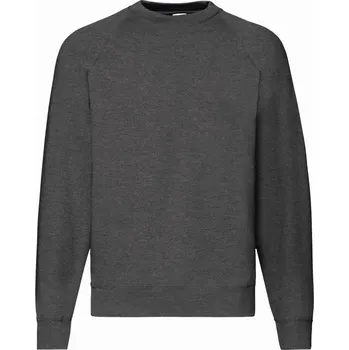Chlapecké tričko Dark Gray Men's Sweatshirt Raglan Sweat Fruit of the Loom Fruit of the Loom šedá 2467301