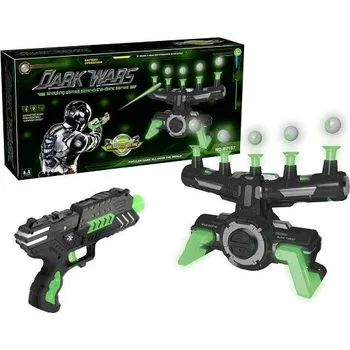 Dětská zbraň Fluorescentní set Dark Wars pistole a terč s míčky