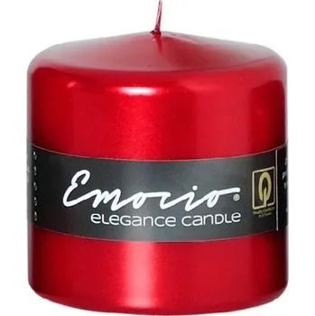 Svíčka Emocio Elegance Válec 100x100 Metal červená svíčka