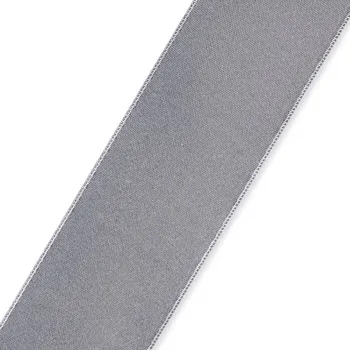 PRYM Saténová stuha, 3 m x 38 mm, šedá