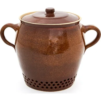 Hrnec hrnec na odpeckování ovoce 3,5L - kameninový hrnec odpeckovací (ruční výroba)