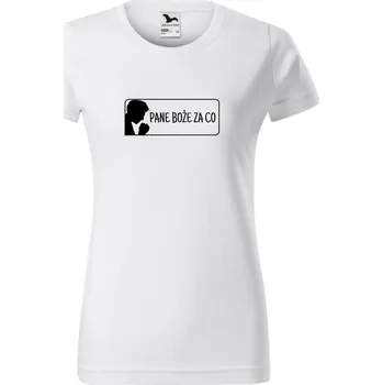 Dámské tričko Dámské tričko - Pane bože za co Barva: Černá, Velikost: L