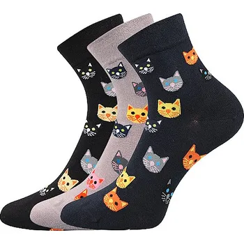 Pánská móda Dámské ponožky Lonka - Felixa kočky, černá, šedá, tmavě modrá Barva: Mix barev, Velikost: 39-42
