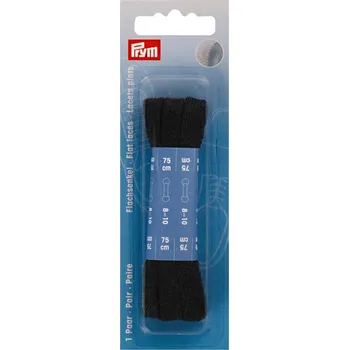 PRYM Ploché tkaničky 8 mm, 75 cm, černé