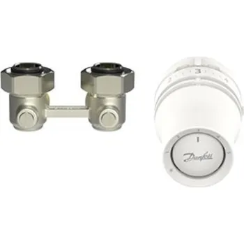Hlavice pro radiátor DANFOSS set Vekolux-VK rohový ( s nacvakávací hlavici Redia RA 3380 ) bez redukce 015G5327
