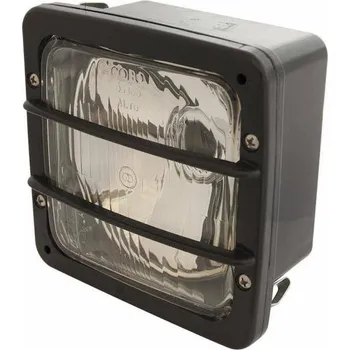 Přední světlomet A.M.A. S.P.A. Přední světlo dálkové, tlumené, 12/24V 140x140 mm s mřížkou černé