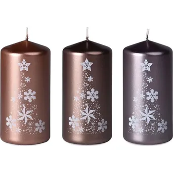 Svíčka Válec 60x120mm potisk stromek mix 2021, svíčka