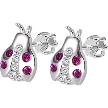 Náušnice Stříbrné šroubovací náušnice berušky