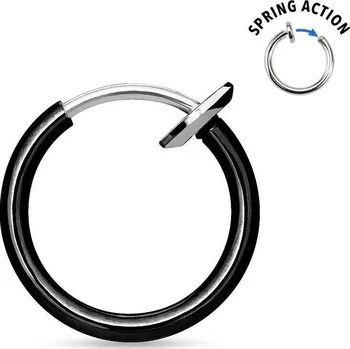 Piercing Falešný piercing kroužek (černý)