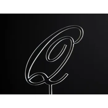 Jedlá dekorace na dort Písmeno na dort - Q - čiré