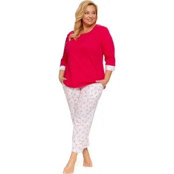 Pánské pyžamo Dámské pyžamo 5279 plus - Doctornap Růžová 3XL