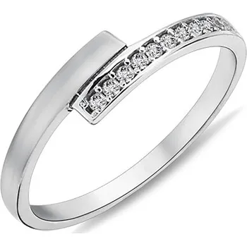 Prsten Lillian Vassago Prsten z bílého zlata zdobený zirkony LLV98-GR043W Velikost prstenu: 54