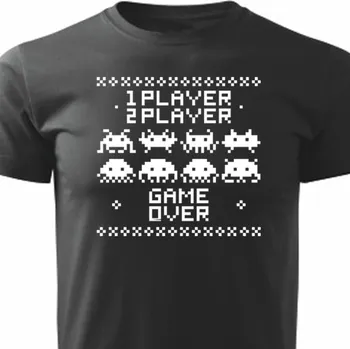 Pánské tričko STRIKER Tričko Game over Barva: Černá, Velikost: L