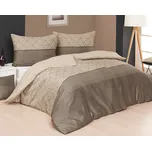 Povlečení Matějovský PIETRO, béžovo-hnědé pruhy, krep, 140x200cm + 70x90cm