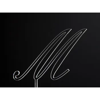 Jedlá dekorace na dort Písmeno na dort - M - čiré