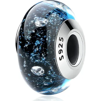 Přívěsek Elenys stříbrný přívěsek Oceánské sklo Murano