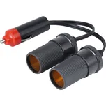 Zapalovač rozdvojka 12/24 V, kabel 15 cm, zástrčka EURO, Carmotion