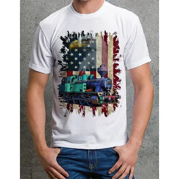 Pánské tričko tričko s lokomotivou č. 07 XL