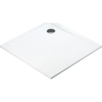 Sprchová vanička Polimat Perrito White čtvercová sprchová vanička imitace kamene, litý mramor Rozměr vaničky: 90x90cm