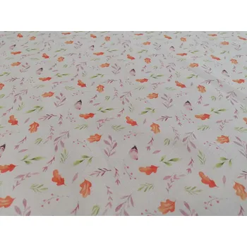 BYTEMA Bavlněná látka LÍSTEČKY šíře 150 cm