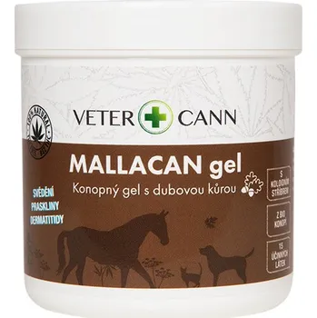 Kosmetika pro koně Vetercann Mallacan gel s konopím a dubovou kůrou 250 ml