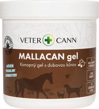 Kosmetika pro koně Vetercann Mallacan gel s konopím a dubovou kůrou 250 ml