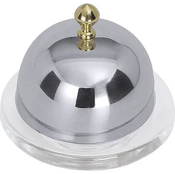 Nádoba na med Máslenka skleněná s poklopem z nerezu Gold 0,06 l | CONTACTO, 8889/001