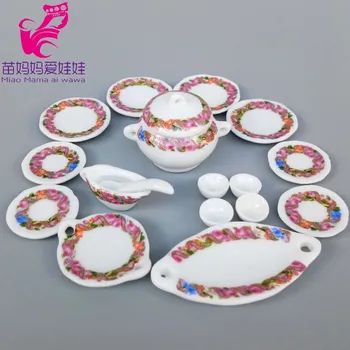 Servírovací sety pro panenky Barbie Varianta: set A21 - barevné květy