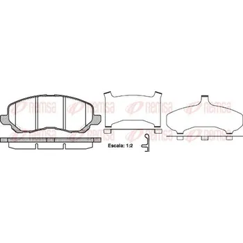 Brzdová destička Sada brzdových destiček, kotoučová brzda REMSA 0804.31