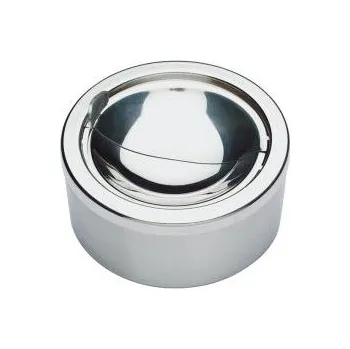 Nádoba na med Popelník z nerezové oceli s víkem z nerezové oceli, průměr 120 mm | APS, 00052