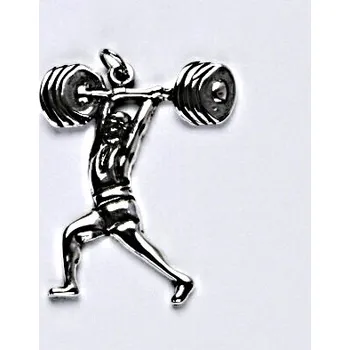 Přívěsek Stříbrný přívěsek vzpěrač - P236 (Stříbrný vzpěrač přívěsek)