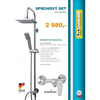 Sprchový set Ridder MAURITIUS D10 60 00/150 Sprchový set MAURITIUS + TIRA D10 60 00/150