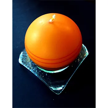 tác čtvercový malý čiré sklo - lomené rohy - svícen (ruční výroba)