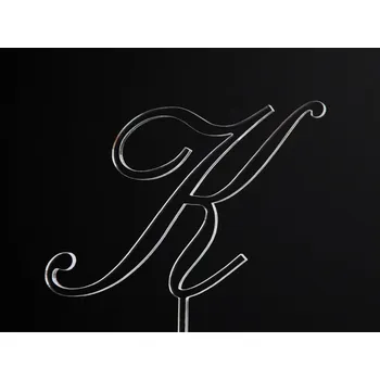 Jedlá dekorace na dort Písmeno na dort - K - čiré