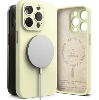 Náhradní díl pro mobilní telefon Kryt Ringke Silicone Magnetic Magsafe iPhone 15 Pro Max Sunny Lime