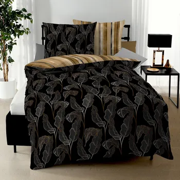 Povlečení Kaeppel | Flanelové povlečení Thrive grafit 140x200, 70x90