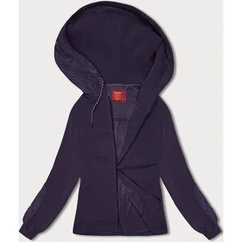 Dámská mikina Fialová dámská žebrovaná mikina (AMG-311) odstíny fialové XXL (44)