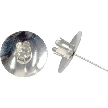 Vánoční svícen Svícen kov 50mm na stromk. svíčku se zápichem stříbrný