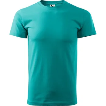 Pánské tričko MALFINI Tričko Heavy New 137, krátký rukáv, unisex MAL-1371913 S Zelená emerald