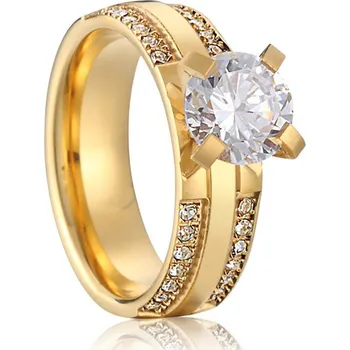 Prsten Steel Wedding Dámský ocelový prsten se zirkony SPPL023 Velikost: 59