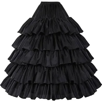 Dámská sukně Dámská spodnička s volánky různé barvy Černá M