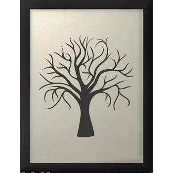 Svatební dekorace Svatební strom 1 v rámu 33 x 43 cm