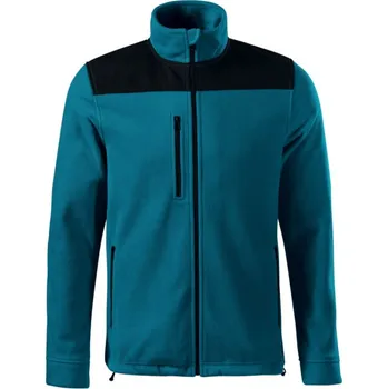 Pánská mikina RIMECK Mikina Effect 530 na zip, fleece, unisex MAL-5309316 XL Petrolejová