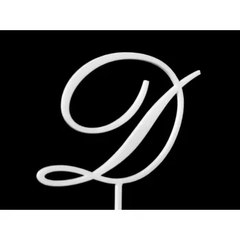 Jedlá dekorace na dort Písmeno na dort - D - bílé