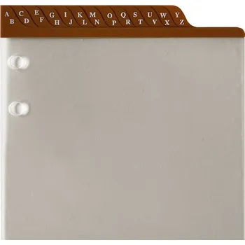 pravítka Dělicí listy písmena A–Z hnědé A6 (13 ks)