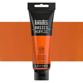 Výtvarná barva Akrylová barva Liquitex Basics - Vivid Red Orange Balení: 118 ml